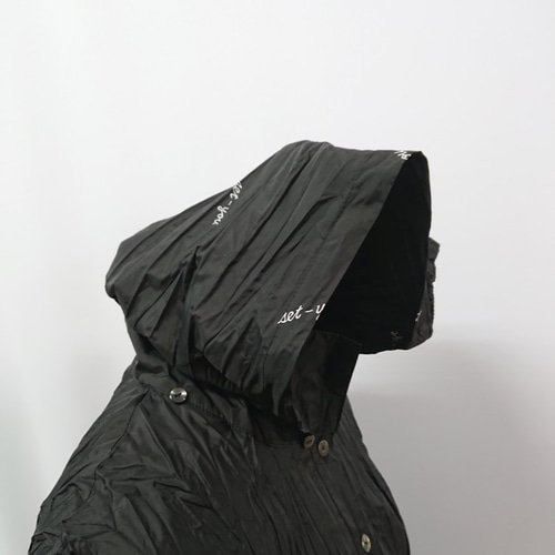 スリムに見える撥水加工！レインスーツ【しわ加工】 重さ210g  