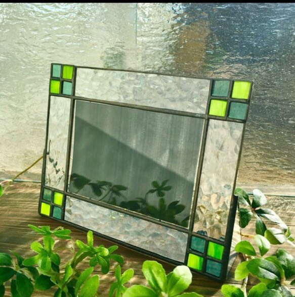 送料無料！green & green [B]ステンドグラスの福袋〜フォトフレーム+フラワーベース〜 4枚目の画像