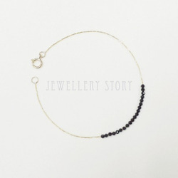 Natural Black Spinel Bracelet 2枚目の画像