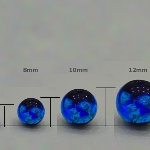 ☆夜光ホタルガラス☆丸玉☆8mm・10mm☆全8色☆どれでもより