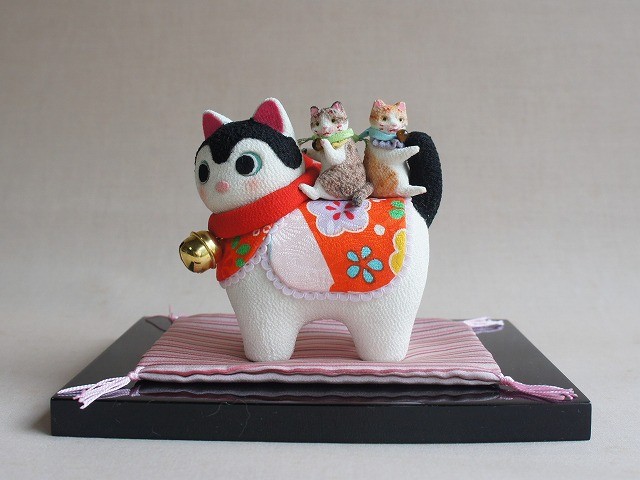 適当な価格 縮緬猫ちゃんの着物姿② 人形