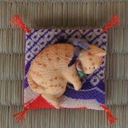 縮緬人形　豆猫弐 茶トラ 1枚目の画像