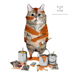 加框 A3 海報“一隻想成為老虎的貓”含運費（國內） 第2張的照片