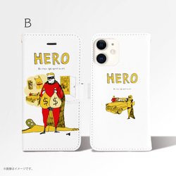 Original手帳型iPhoneケース「誘惑と戦うHERO」 3枚目の画像