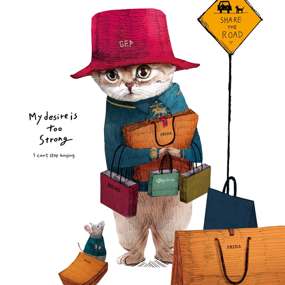 帶框 A3 海報“慾望之貓”含郵費（國內） 第2張的照片