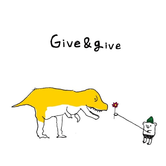 「Give＆give」 Tシャツ/送料込み 3枚目の画像