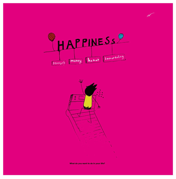 原創手帳型iPhone手機殼「Happiness」 第5張的照片