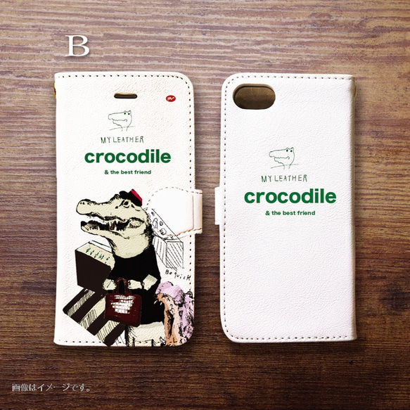 NEW! 原創手帳型iPhone手機殼「crocodile3」 第3張的照片