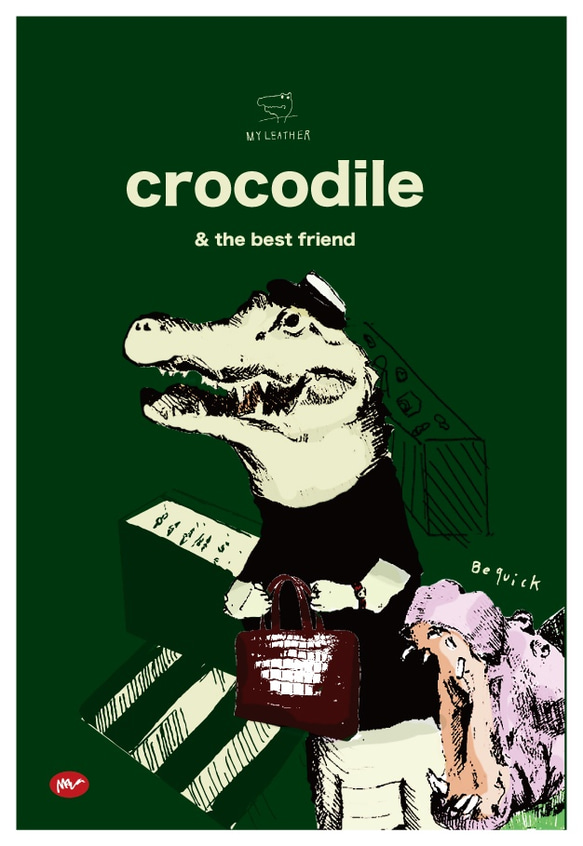 NEW! 原創手帳型iPhone手機殼「crocodile3」 第6張的照片