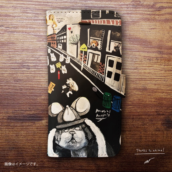 原裝筆記本型iPhone外殼“貓NY” 第1張的照片