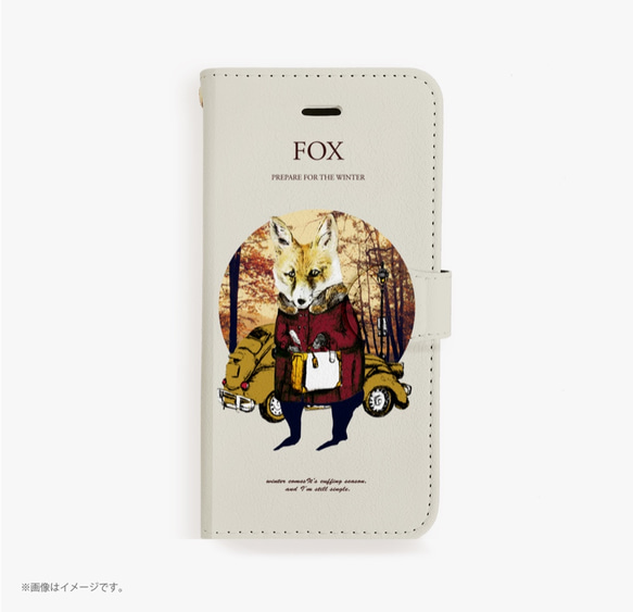 Original手帳型iPhoneケース「FOX」 1枚目の画像