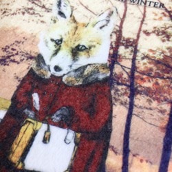 Originalフェルト素材ブックカバー「FOX」 3枚目の画像