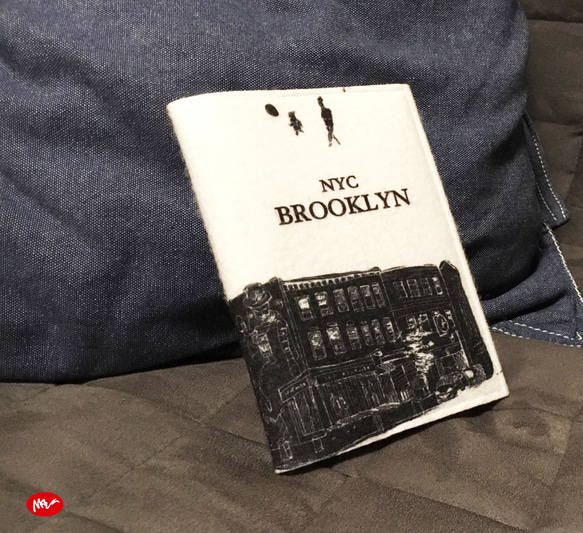 Originalフェルト素材ブックカバー「BROOKLYN」 5枚目の画像