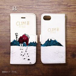 原裝筆記本型iPhone外殼“駱駝CLIMB_白雪覆蓋的山脈” 第3張的照片
