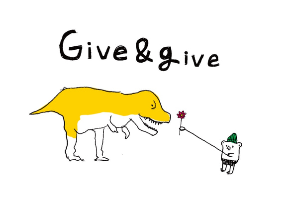 OriginalTシャツ「Give＆give」送料込み 4枚目の画像