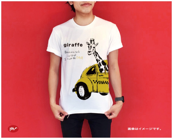 OriginalオーバープリントTシャツ「TAXI」 1枚目の画像