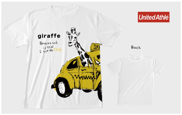 OriginalオーバープリントTシャツ「TAXI」 2枚目の画像