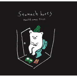 OriginalTシャツ「お腹をこわしたクマ」 3枚目の画像