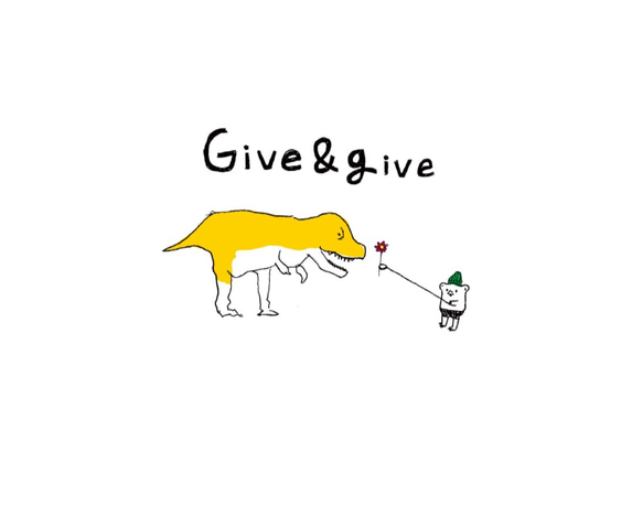 フレーム付きA4ポスター「Give＆give」 4枚目の画像