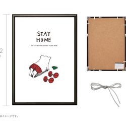 フレーム付きA3ポスター「STAY HOME Exercise」 送料込み 4枚目の画像