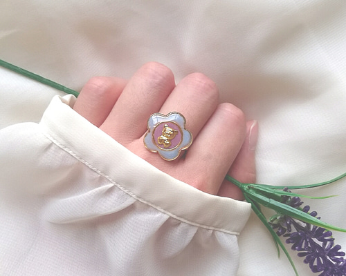 再販♡vintage bear ring くまのヴィンテージフラワーリング A