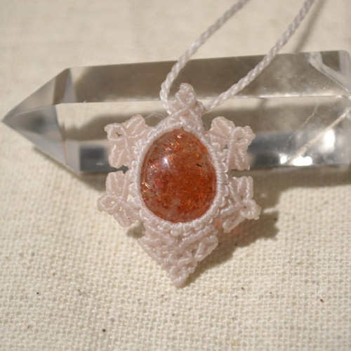 サンストーン マクラメネックレス ネックレス・ペンダント natsukotone