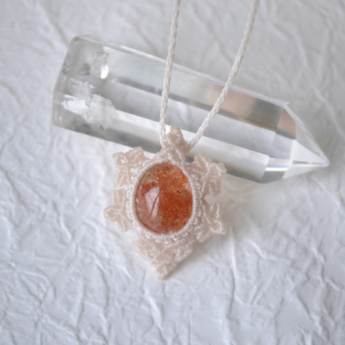 サンストーン マクラメネックレス ネックレス・ペンダント natsukotone