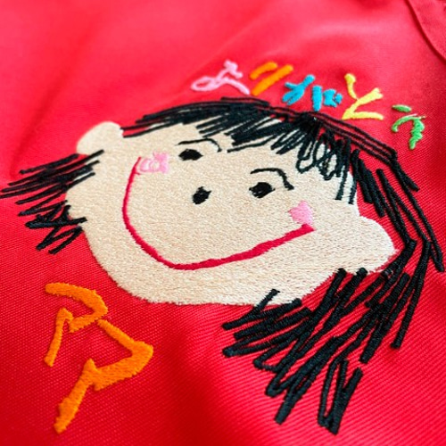 敬老の日の贈り物【オーダーメイド】似顔絵刺繍エプロン エプロン KICO