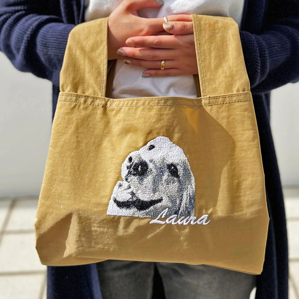 オーダーメイド】うちの子刺繍ナイロンエコバッグ S エコバッグ・サブ