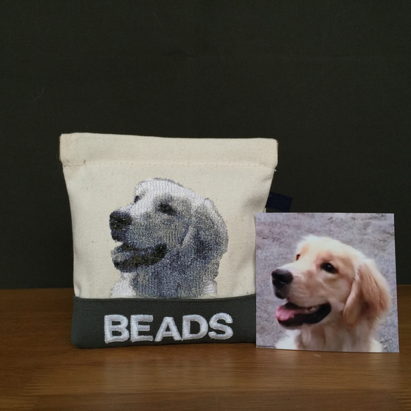 オーダーメイド】愛犬・愛猫の刺繍ポーチS おもちゃ・ペット小物