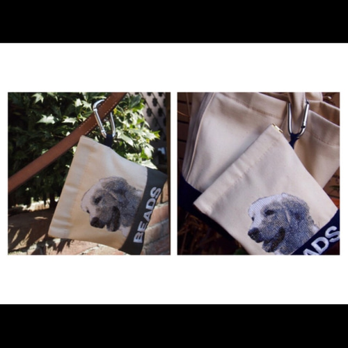 オーダーメイド】愛犬・愛猫の刺繍ポーチS おもちゃ・ペット小物