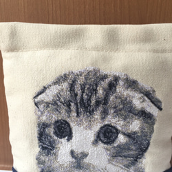 【オーダーメイド】愛犬・愛猫の刺繍ポーチ 2枚目の画像