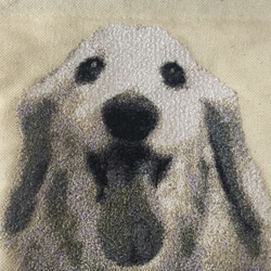 オーダー事例❤︎愛犬の刺繍ポーチ 2枚目の画像