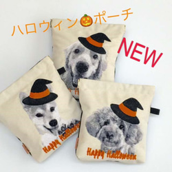 【オーダーメイド】❤︎愛犬のハロウィンポーチ 1枚目の画像