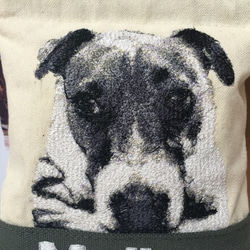 オーダー事例❤︎愛犬の刺繍ポーチ 2枚目の画像