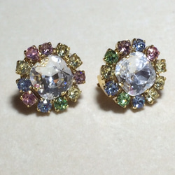 flower bijou earrings 2枚目の画像