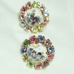 flower bijou earrings 1枚目の画像