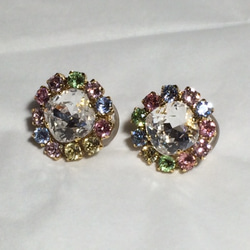 flower bijou earrings 3枚目の画像