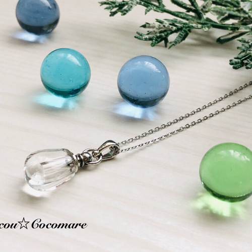 あまつきさま専用◎手作り雫ガラスの葡萄ネックレス あまつき