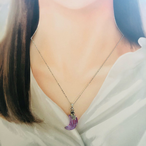 数量限定 月と星のアロマペンダント〔パープル〕【サージカル