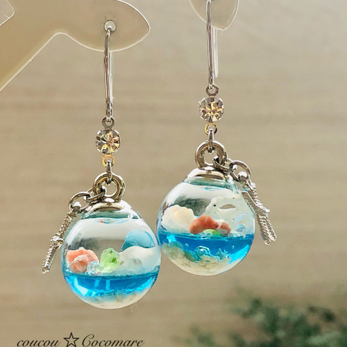 Amazon | 【Rvaru】 K18 赤珊瑚 ピアス (染色加工) 10mm フック