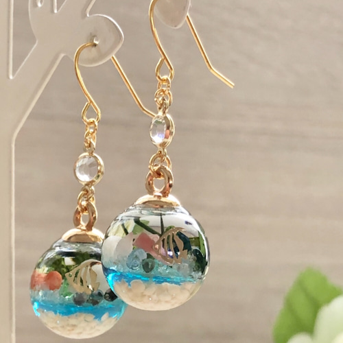 海シリーズ 熱帯魚のアクアリウムピアス ピアス（フック・チェーン 