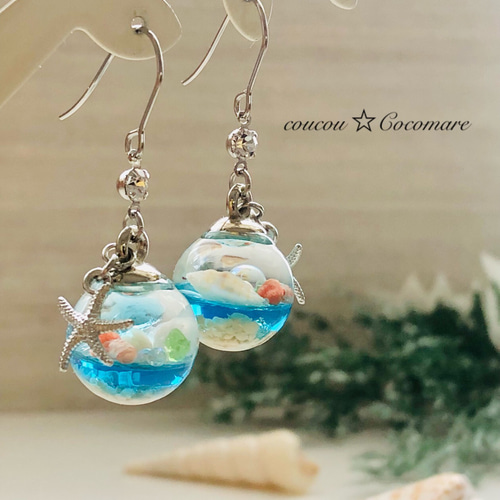 LES CLEIAS*貝殻メドウスチールピアス*送料込み* BOULES」CILIEGINEピアス LATTEMENTA：彫入りゴールド