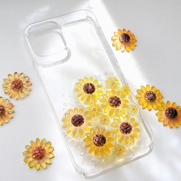 花束のかわりに 咲くひまわりのスマホケース　iPhone１２ 2枚目の画像