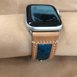 apple watch 天然ヌメ革ハンドメイド 6枚目の画像