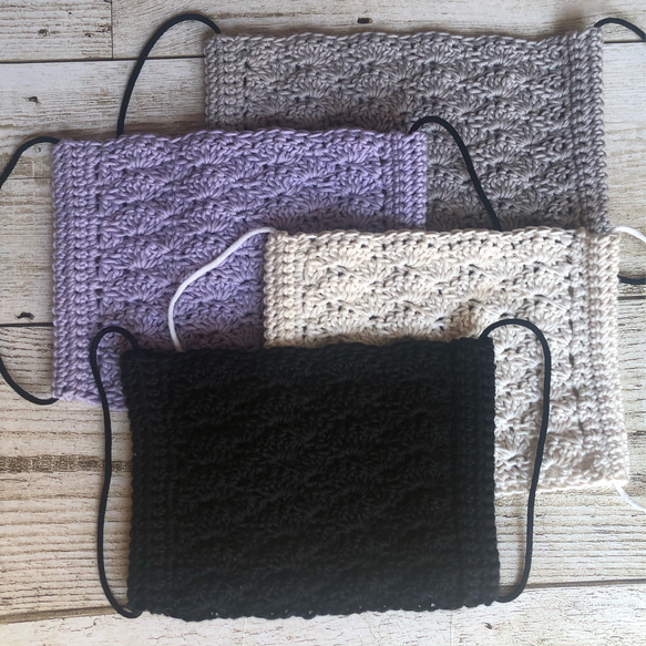 ✳︎松編み模様のニットマスク✳︎ 1枚目の画像