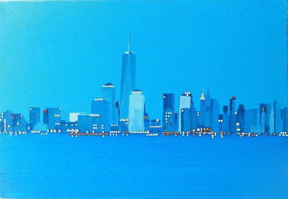 ニューヨーク夜景 絵画 M 通販 3853143｜Creema(クリーマ)