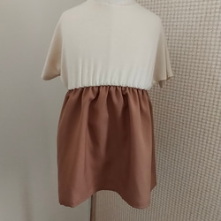 さらっと素材のキッズチュニック　子ども服チュニック　キッズ服90サイズ〜130サイズ可　親子ペアもおすすめ◎ 2枚目の画像