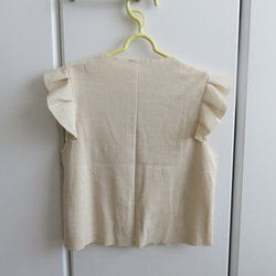 袖フリル付きTシャツ　90〜110サイズ　柔らか抗菌ニット使用◎ 2枚目の画像