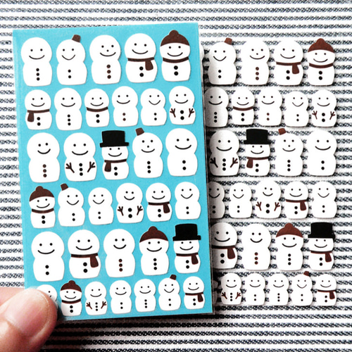 雪だるまシール【ミニサイズ】＊2枚＊ シール 米青三口 通販